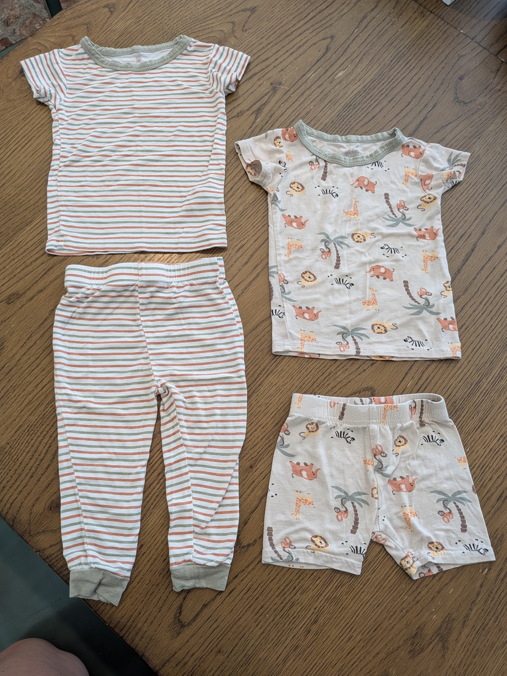 Milkberry Pajamas- Toddler Safari Stripe Pajama Set - Sz. 12 Months